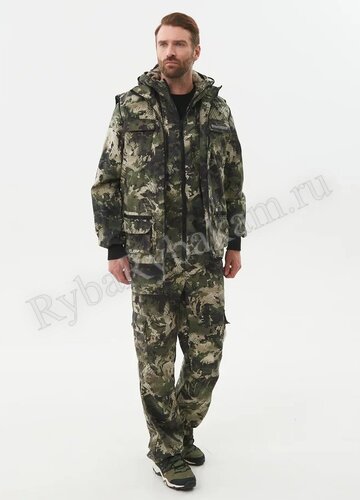 Костюм Huntsman летний Тайга-3 Зеленый Питон Твил-Пич Р-р: 52-54 Рост: 170-176
