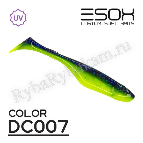 Мягкая приманка ESOX Богатырь 5" 127мм 4шт DC007