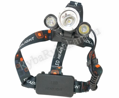 Фонарь BALLISTIK налобный аккумуляторный T6+2*XPE LED 1000LM 3 режима