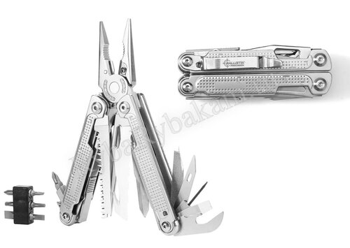 Мультитул BALLISTIK Precision складной инструмент 14 в 1 биты в комплекте