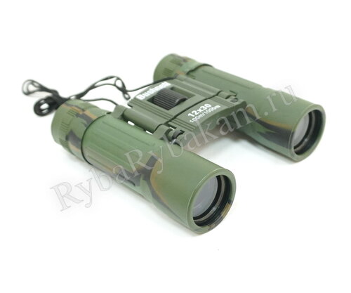 Бинокль BUSHNELL 12х30 камуфляж зелёный