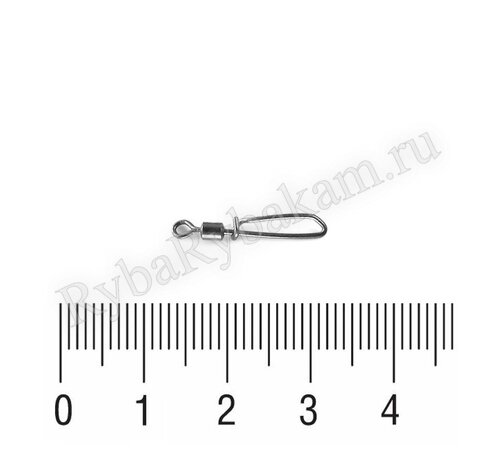 Вертлюг TAKEDO цилиндрический c T-застежкой Hunter TKDH104308BN 4шт