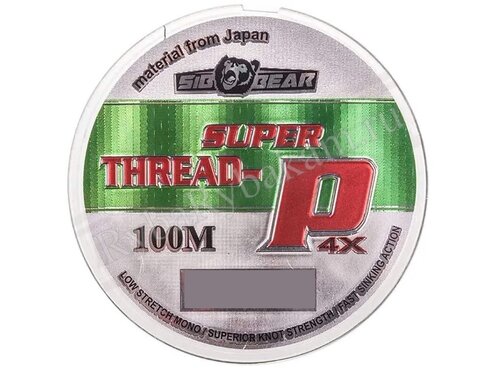 Шнур SIBBEAR Super Thread—P 4x 0,14 мм 9.60 кг 100 м зеленый