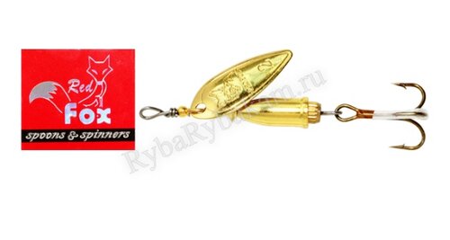 Блесна Red Fox Long вращающаяся 5191-2 золото 7гр