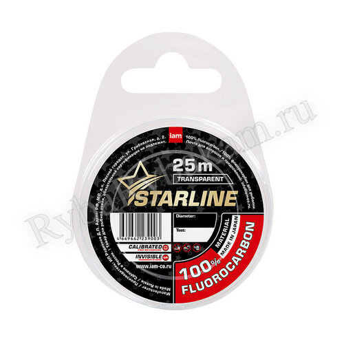 Леска IAM флюорокарбон 100% 25m Прозрачный d0.10
