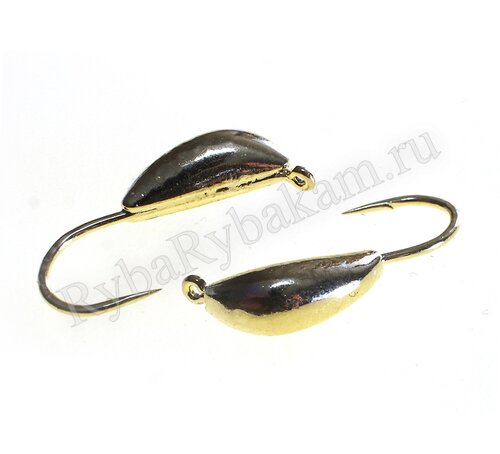 Мормышка вольфрамовая TAKEDO банан Wolf Pro Banana d 2 мм 0,3гр крючок №18 золото 10 шт
